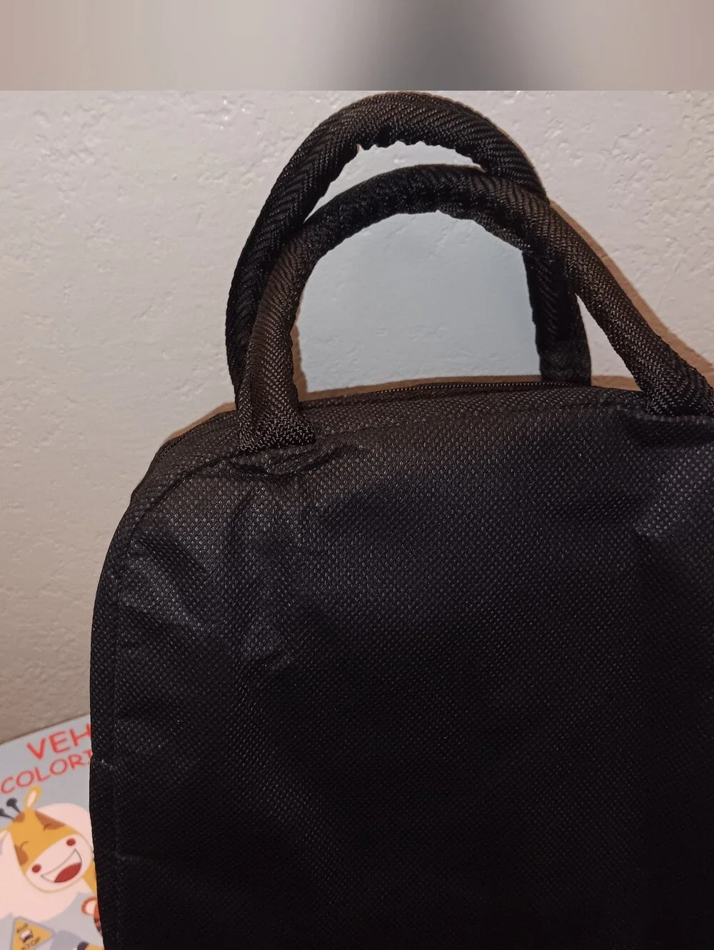 Black Gaming Controller Lunch Tote with Blue Controller Graphic